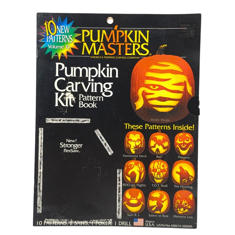 90s Pumpkin Masters Carving Pattern Book Vol 10 1999 Halloween Jack O Lantern